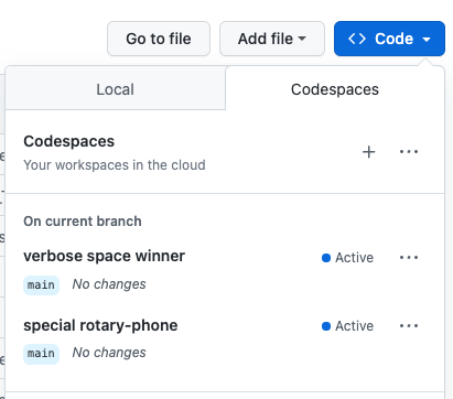 Codespace build
