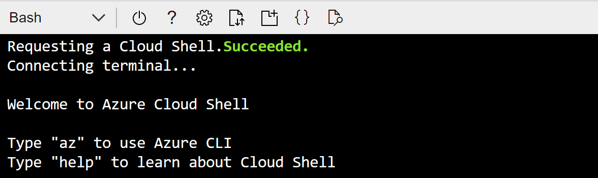 Azure Cloud Shell terminal